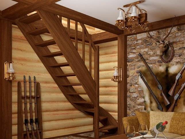 Деревянная лестница ЛС-07м/1 Деревянная лестница ЛС-07м/1