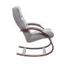 Кресло-качалка Leset Милано Орех текстура Malmo 90 (серый)