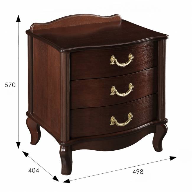 Тумбочка Джульетта 3 ящ. орех Л