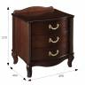 Тумбочка Джульетта 3 ящ. орех Л
