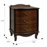 Тумбочка Джульетта 3 ящ. орех Л