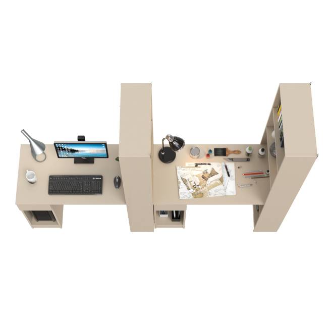 Лайт шкаф комбинированный с компьютерным столом 10.01 цвет сатин Лайт шкаф комбинированный с компьютерным столом 10.01 цвет сатин