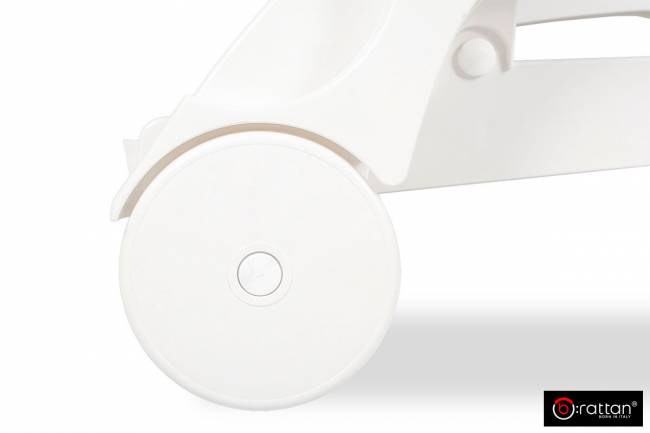 Шезлонг B:rattan MIAMI складной, белый (дисконт)