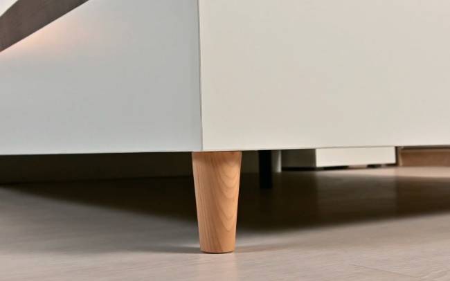 Кровать Муссон 11.41 с основанием и прикроватный столик цвет дуб эндгрейн элегантный