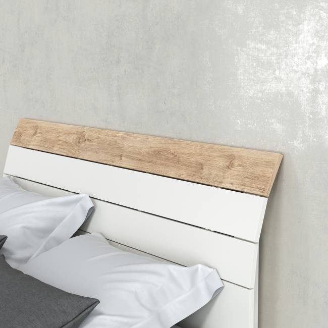 Кровать Муссон 11.41 с основанием и прикроватный столик цвет дуб эндгрейн элегантный