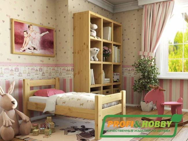 Кровать деревянная "Классика" 700 х 1600, сосна