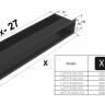 Люфт черная 9x80