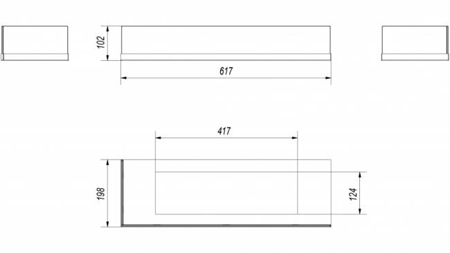 Стекло декоративное для биокамина DELTA/L/700