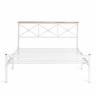 Кровать Iris (mod.9311) дерево гевея/металл, 160*200 см (Queen bed), Белый (White) Белый (White) дерево гевея/металл