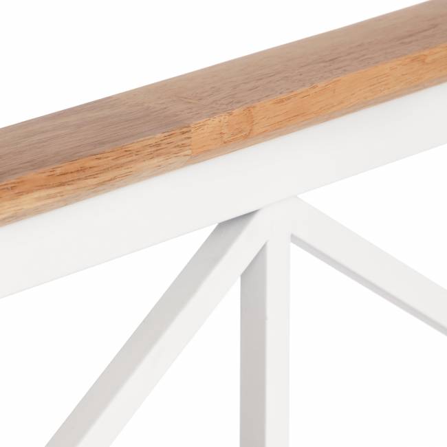 Кровать Iris (mod.9311) дерево гевея/металл, 160*200 см (Queen bed), Белый (White) Белый (White) дерево гевея/металл