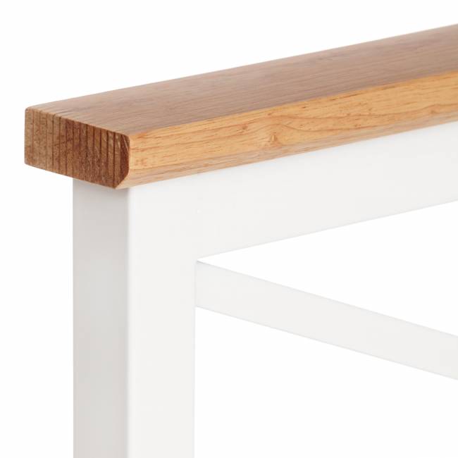 Кровать Iris (mod.9311) дерево гевея/металл, 160*200 см (Queen bed), Белый (White) Белый (White) дерево гевея/металл